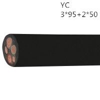 供应翼航线缆YC 3*95+2*50 优质正品铜芯重型通用橡套电缆足方足米