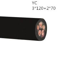 供应翼航线缆YC 3*120+2*70 优质正品铜芯重型通用橡套电缆足方足米